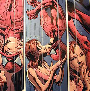 Spider-Man Kissing Mary Jane