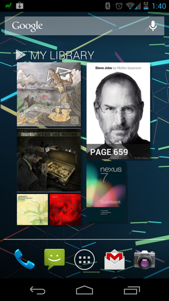 Android Jellybean Widgets