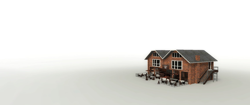 A simple house, set in a blank white world. This is a still from the game the Beginner's Guide