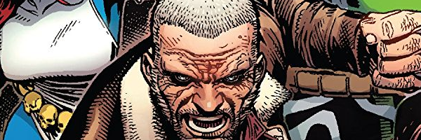 A man with a close cut haircut and scarred face snarls at the camera. This is a selective portion of the Astonishing X-Men #1 cover.