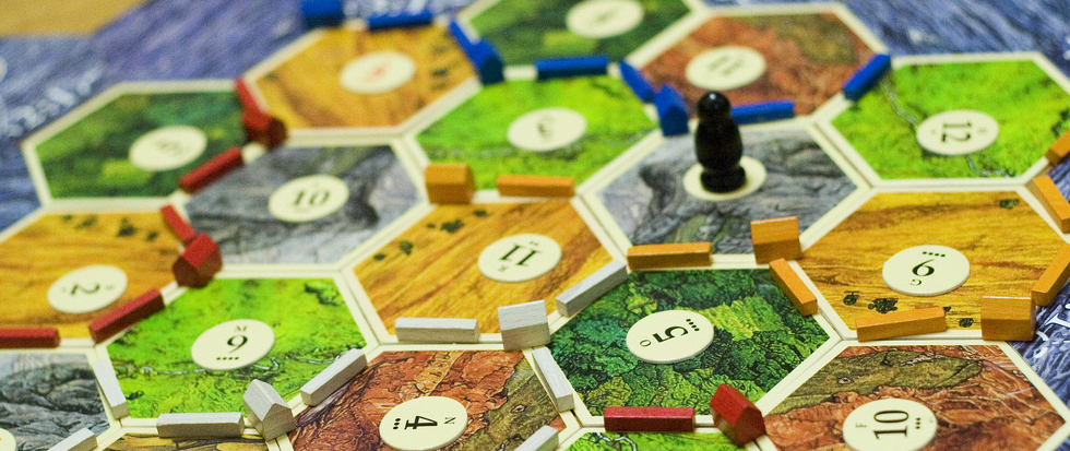 A board for Settlers of Catan.