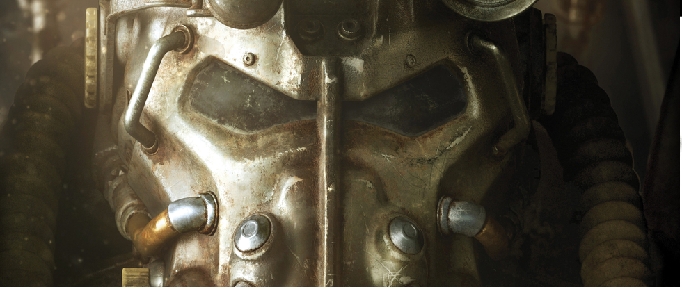 A grim face mask from the game fallout - -this is the cover for the board game Fallout.
