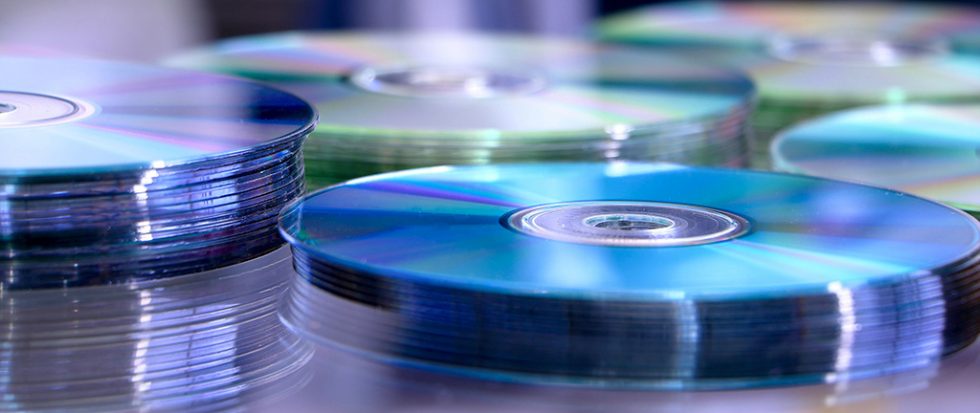 a set of stacks of mixed cds