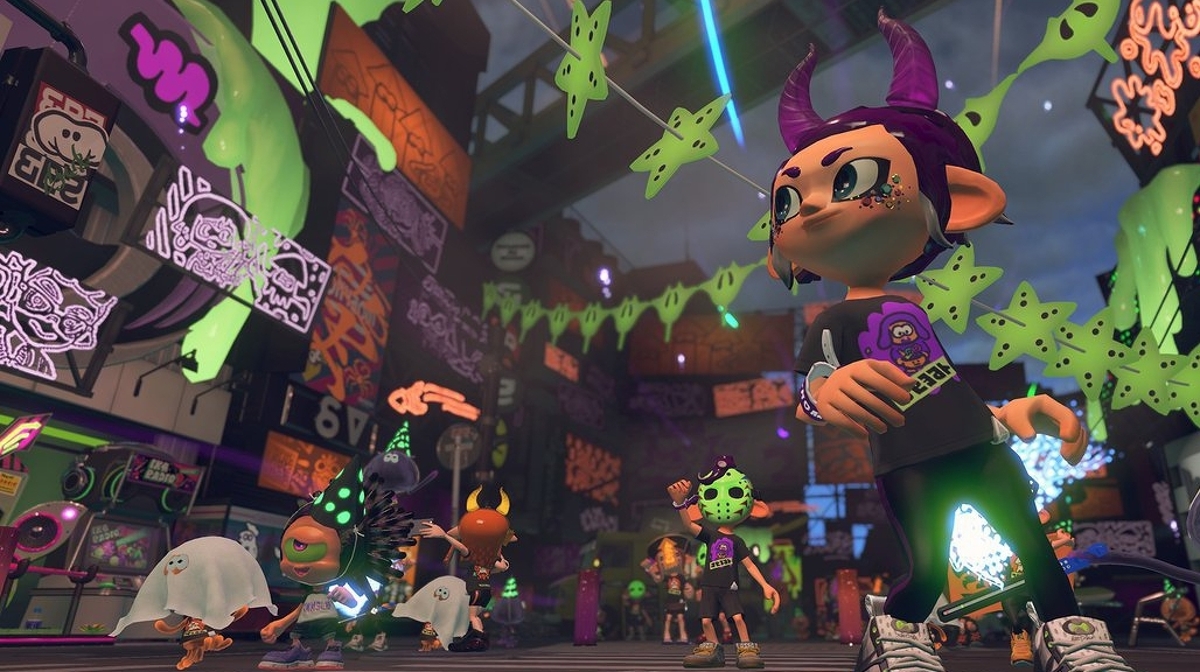 Inklings having a Halloween celebration with costumes.