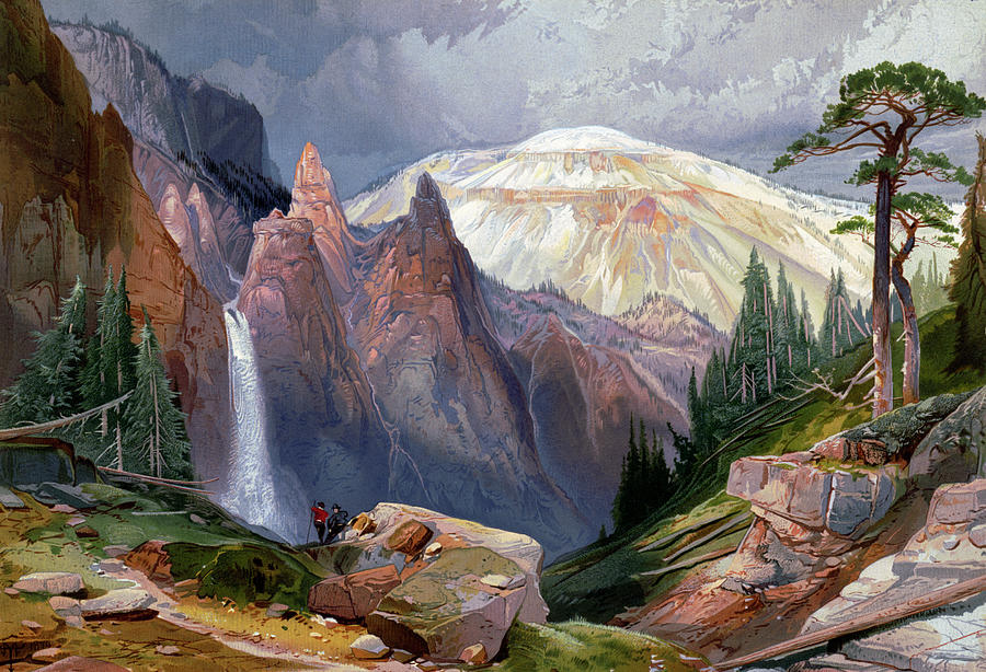 Thomas Moran's "Yellowstone Park," featuring Tower Falls and Sulphur Mountain.