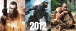 Cover images from the three big shooters of 2012, with Spec Ops Warrior on the left, Halo doing the superhero landing in the middle, and Nacho Varga pondering his two guns and a severed head on the right