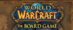 The cover of the rules PDF for World of Warcraft: The Board Game, featuring the sharp and stylized text of the title over a small portion of an old map