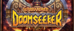 A cropped image of the box art for Warhammer Doomseeker with those words in stylized text over a huge and ornate double-bladed ax