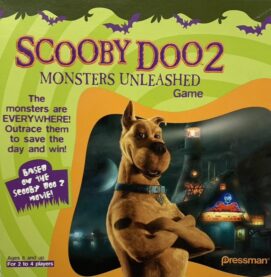 box art for Scooby doo 2 Monsters Unleashed with CGI Scobby standing wit his arms crossed like he's trying to look hard