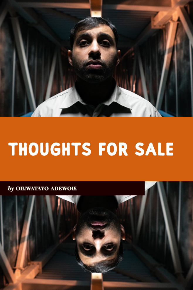 A mirrored portrait of Moin Hussain, the British director of the film Sky Peals.