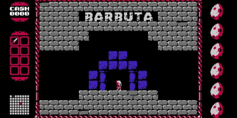 A screenshot from Barruta shows the player character in a grey-bricked Mario-esque dungeon.