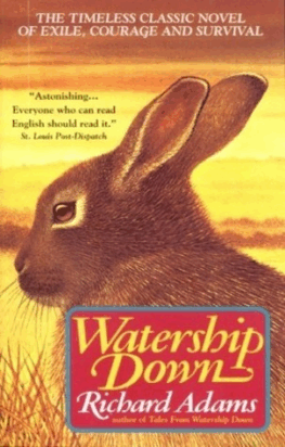The cover of a paperback version of Richard Adams' Watership Down shows a close-up on a rabbit sitting in a field of golden wheat.