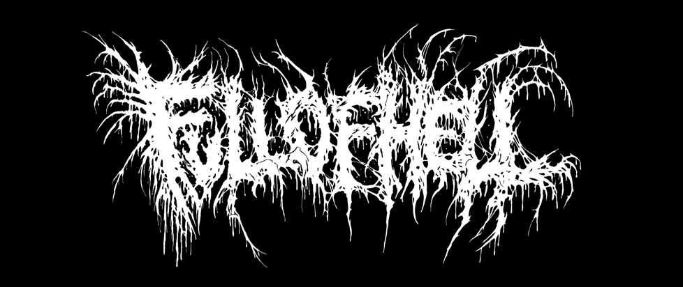 Full of Hell's band logo, written in spidery metal script.