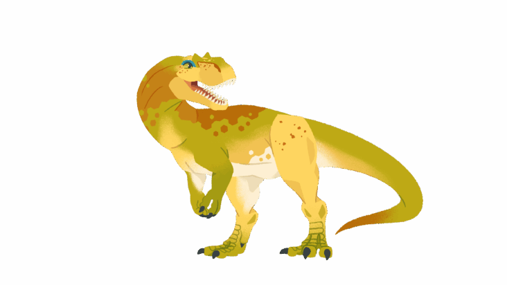 Character art for Daisy, a yellow and green Epanterias in Clever Girls, the turn-based dinosaur RPG.