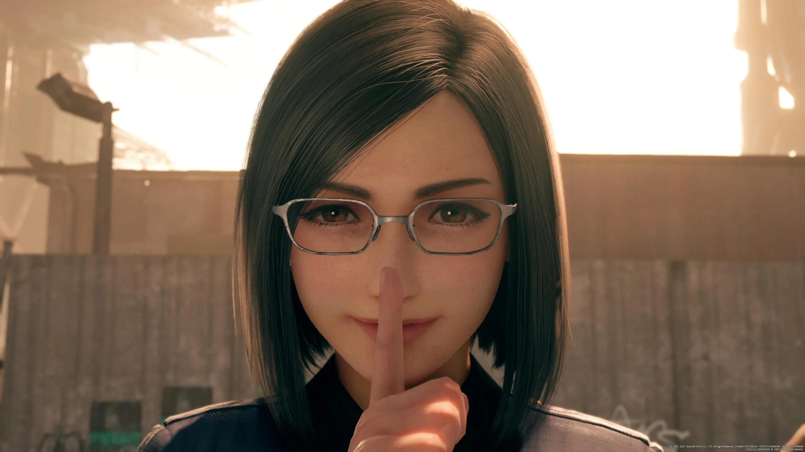 Google image search tells me this is Nayo, a character who is not just Tifa in glasses, but she looks identical to Tifa, just in glasses.
