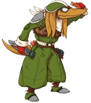 The bangaa Cannoneer wears a utilitarian, green-themed outfit designed for a distance-specialist role.