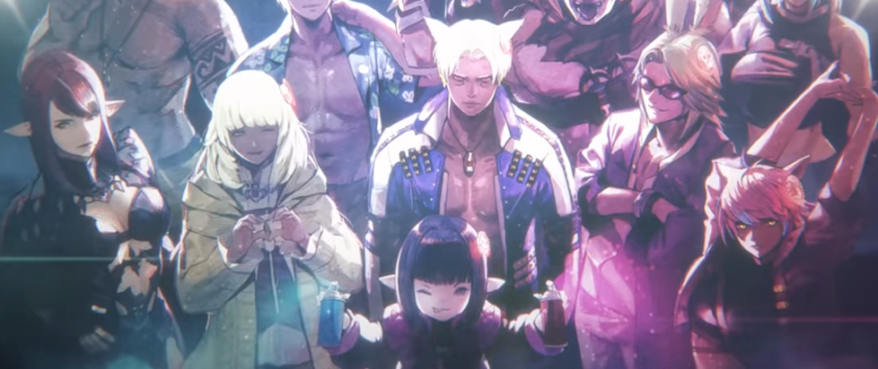 Art from Final Fantasy XIV Online depicts several characters associated with The Arcadion raid series, introduced in the Dawntrail expansion.