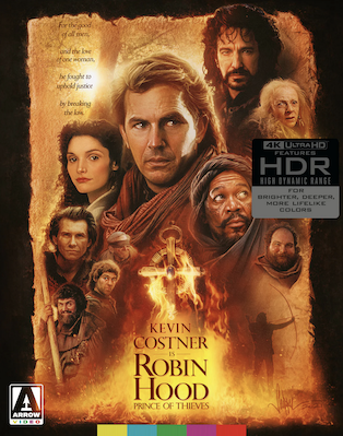 The 4K cover for Robin Hood Prince of Thieves with Kevin Costner front and center and flanked by all the fantastic actors but let's be honest it should be Alan Rickman in the middle